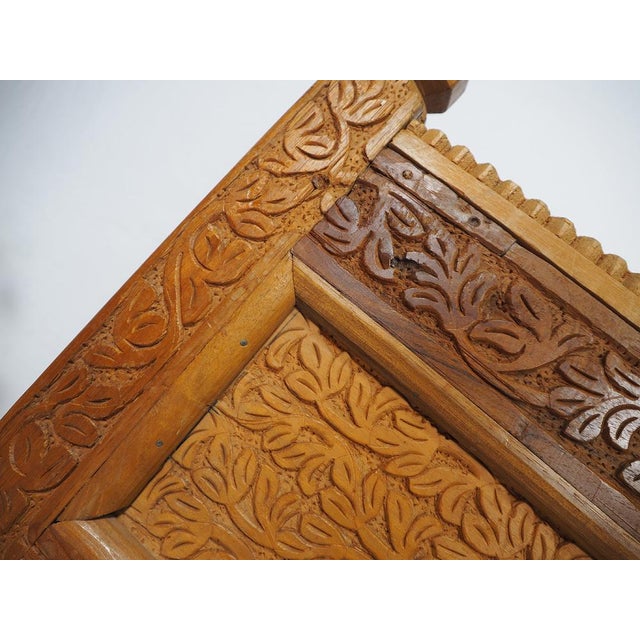 Vintage Afghan Chest in Wood, 1930s For Sale - Image 9 of 17