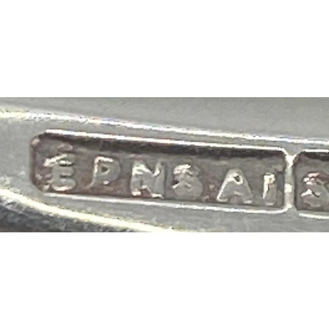 Metal Vintage Sheffield England Electro-Plated (Epns) Pastry Bread Serving Tongs For Sale - Image 7 of 13