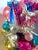 Pink Pair of Handmade Christmas Wreaths With Vintage Glass Ornaments & Reindeer For Sale - Image 8 of 12