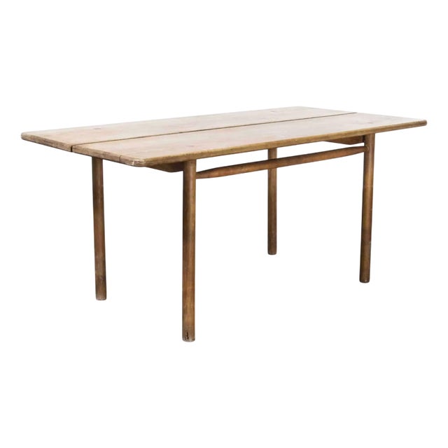 Oak Rectangular Dining Table by Pierre Gautier-Delaye, 1950s For Sale