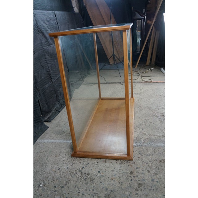 Late 20th Century Model Ship Glass Display Case Art Gallery Shop Showcase Vitrine Cabinet 48" For Sale - Image 14 of 15