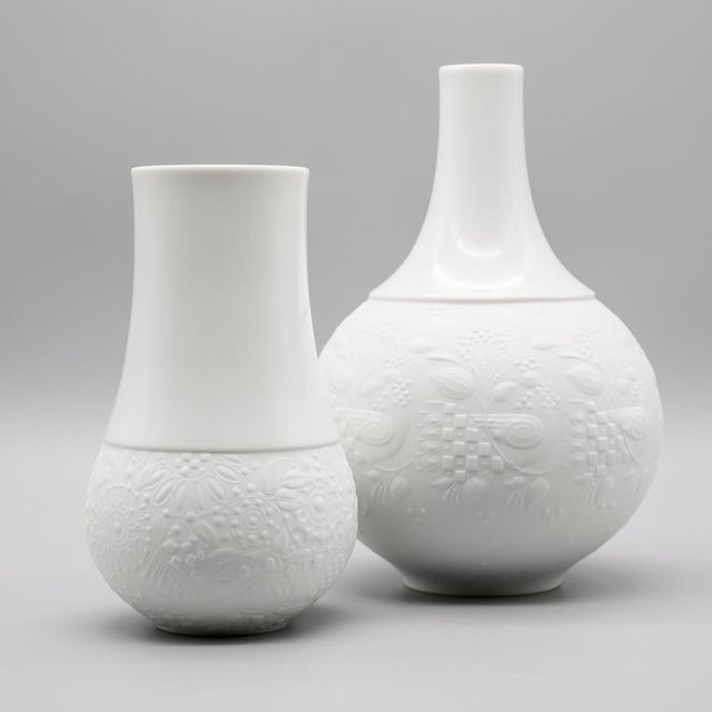 Relief Porcelain Vase Duo by Bjørn Wiinblad for Rosenthal, 1968, Set of 2 For Sale - Image 14 of 14