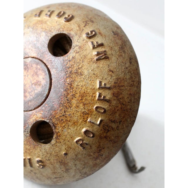 Vintage Roloff Mfg Corp Cast Iron Boat Anchor For Sale - Image 6 of 11