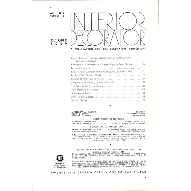 1930s Interior Decorator October 1939 For Sale - Image 5 of 9