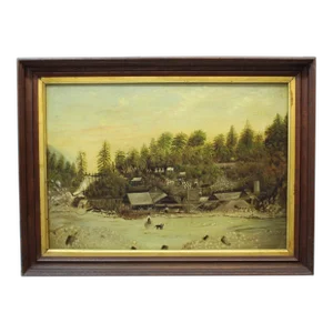 Folk Art Encampment Painting