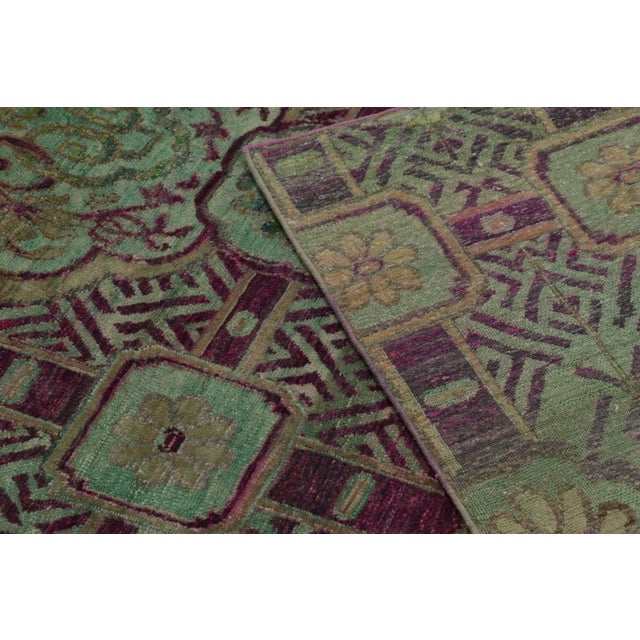 Celadon Contemporary European Style Floral Wool & Natural Silk Rug by Rug & Kilim For Sale - Image 8 of 10