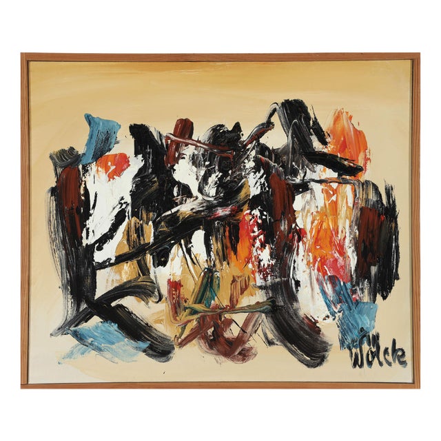 Preben Wölck, Autumn: Harvest, 1980s, Oil on Canvas For Sale