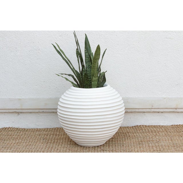 Modern White Mediterranean Beehive Planter For Sale - Image 9 of 9