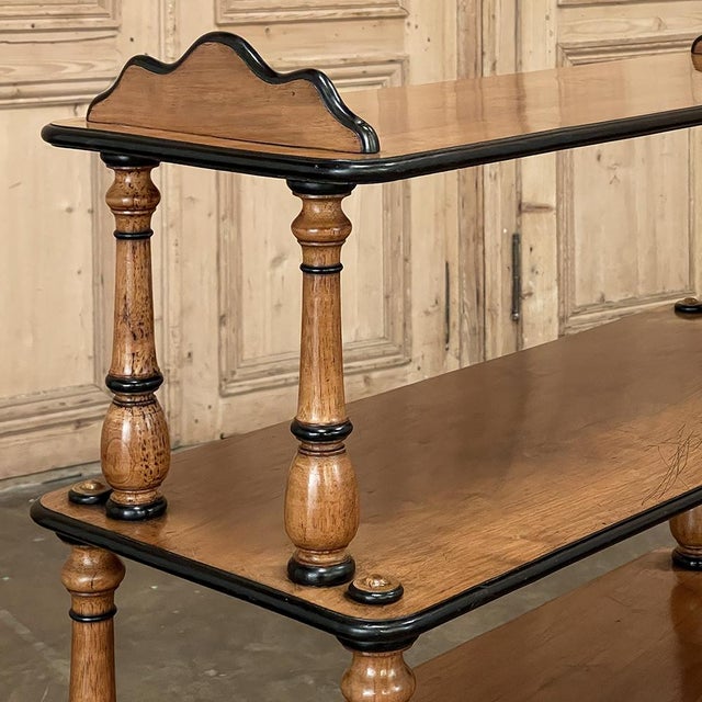 19th Century English Open Library Caddy Bookshelf on Casters For Sale - Image 10 of 18