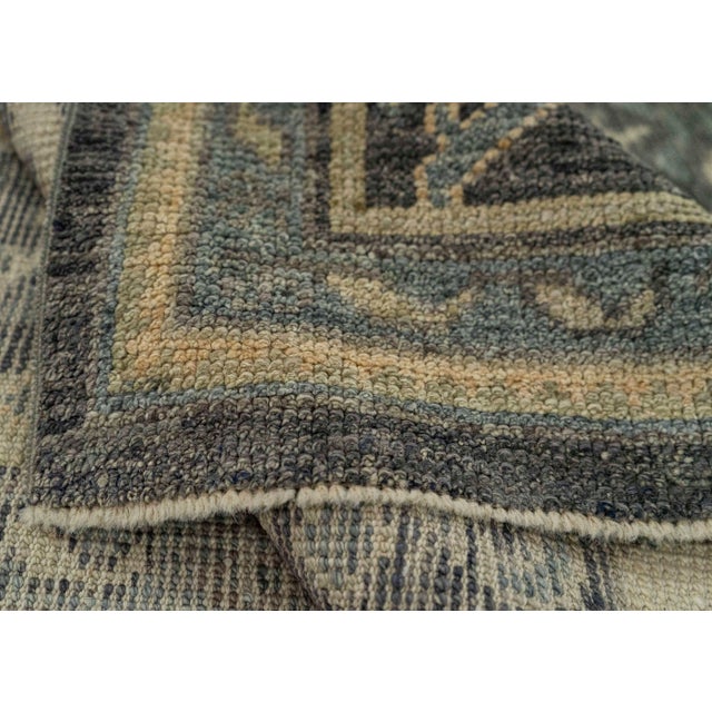 Turkish Oushak Rug 2'10" x 10'6" #20223 For Sale In Houston - Image 6 of 8
