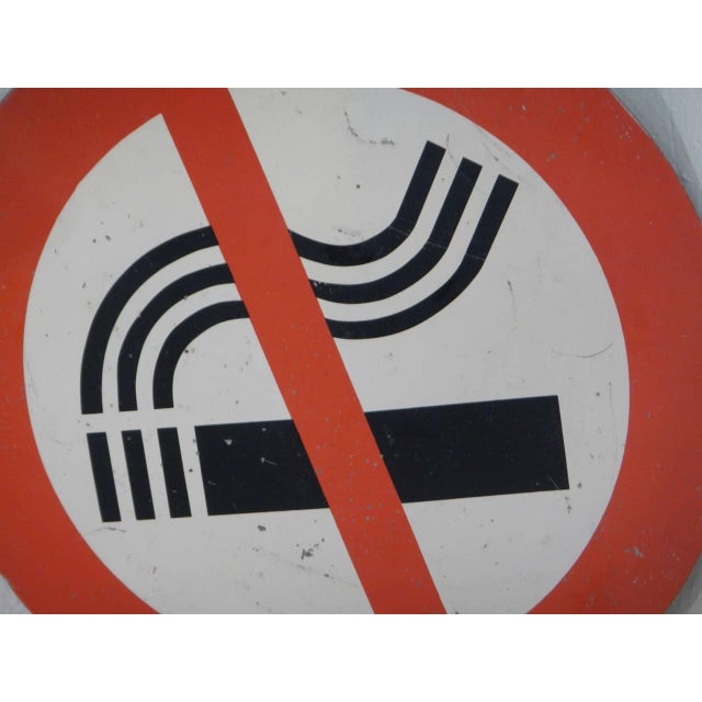 1950s No Smoking Sign, 1950 For Sale - Image 5 of 8