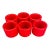 1990s Red Plastic Napkin Rings- Set of 6 For Sale