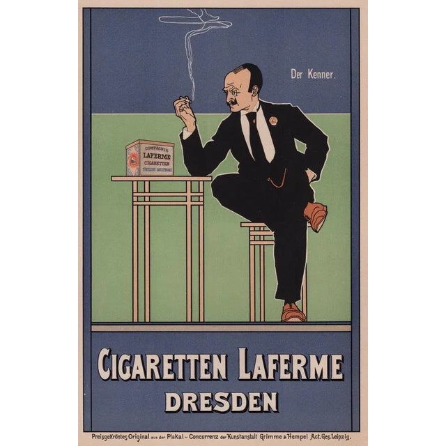 Fritz Rehm, Der Kenner - Cigaretten Laferme Dresden from Les Maîtres de L'Affiche, 1898, Original Lithograph For Sale - Image 12 of 13