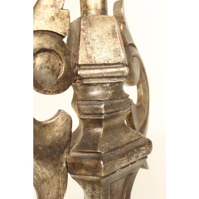 Italian Silver Leaf Table Lamps - a Pair For Sale - Image 10 of 11