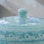 Large Vintage Handcrafted Turquoise Glazed Ceramic Display Bell, 1950s For Sale - Image 6 of 9