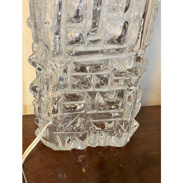 Tall Scandinavian Mid-Century Modern MCM Stilarmatur Pukeberg Swedish Brutalist Glass Skyscraper Table Lamp by Henrik Blomqvist Circa 1960 For Sale - Image 9 of 14