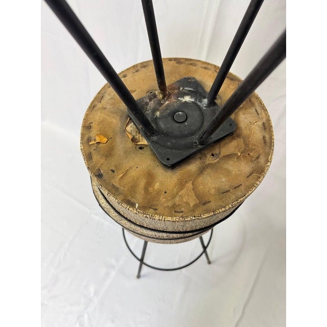 Pair of Atomic Bar Stools in the Style of Frederic Weinberg For Sale - Image 12 of 12