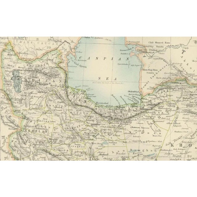 Antique Map of Persia and Afghanistan, 1903 For Sale - Image 3 of 10