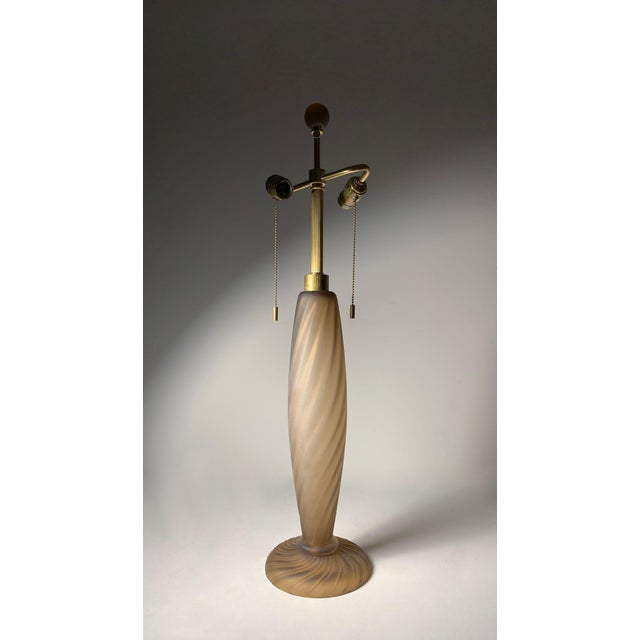 Late 20th Century Pair of Italian Murano Glass Ondoso Lamps by Donghia For Sale - Image 5 of 11