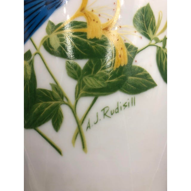 The Bluebirds of Summer Vase in Porcelain by A.J. Rudisill, 1985 For Sale - Image 13 of 15