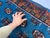 Blue Turkmen Style Tribal Runner Rug With Geometric Motifs, 2'9" X 9'4" For Sale - Image 13 of 15