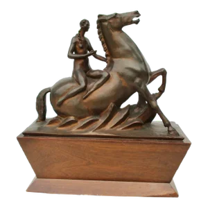Maiden on Sea Horse" Dated 1925 by Karl Wahl