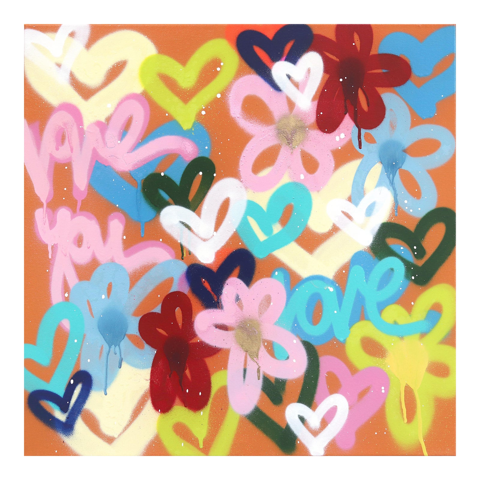 The Sun Shines on Me - Colorful Abstract Heart Graffiti Ortiginal