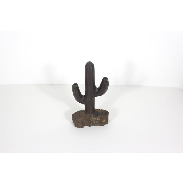 Vintage Ironwood Saguaro Cactus Sculpture For Sale - Image 9 of 9