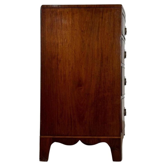 Wood Early 19th Century Inlaid Mahogany Bow Front Chest For Sale - Image 7 of 12