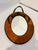 Mid-Century Modern 1970s Handmade Leather Petite Oval Mirror Boho Fab! For Sale - Image 3 of 6