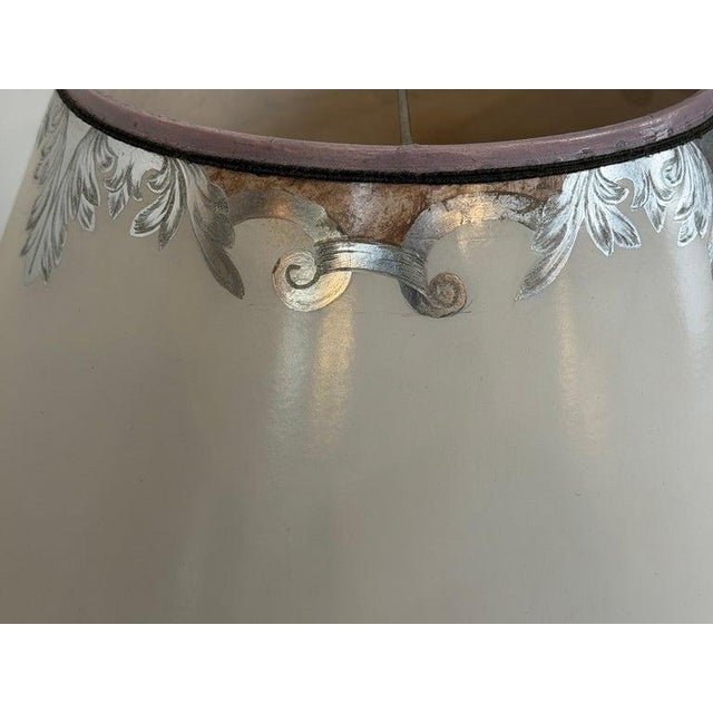 Mid 20th Century Murano Pink and Gold Glass Table Lamps W/ Coordinating Parchment Shades - a Pair For Sale - Image 4 of 16