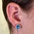 Natural Topaz Diamond Stud Earrings 14k W Gold 6.98 TCW Certified For Sale - Image 13 of 17