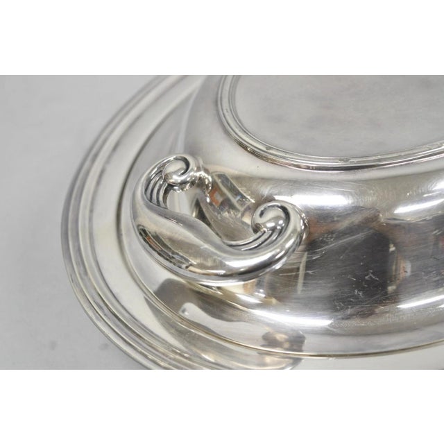 Silver Vintage Wallace N6706 Silver Plated Large Oval 15" Covered Serving Dish For Sale - Image 8 of 16