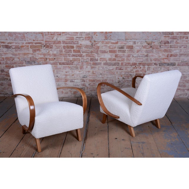Art Deco Model C Armchairs by J.Halabala for Up Zavody, Czech, 1940s, Set of 2 For Sale - Image 13 of 15