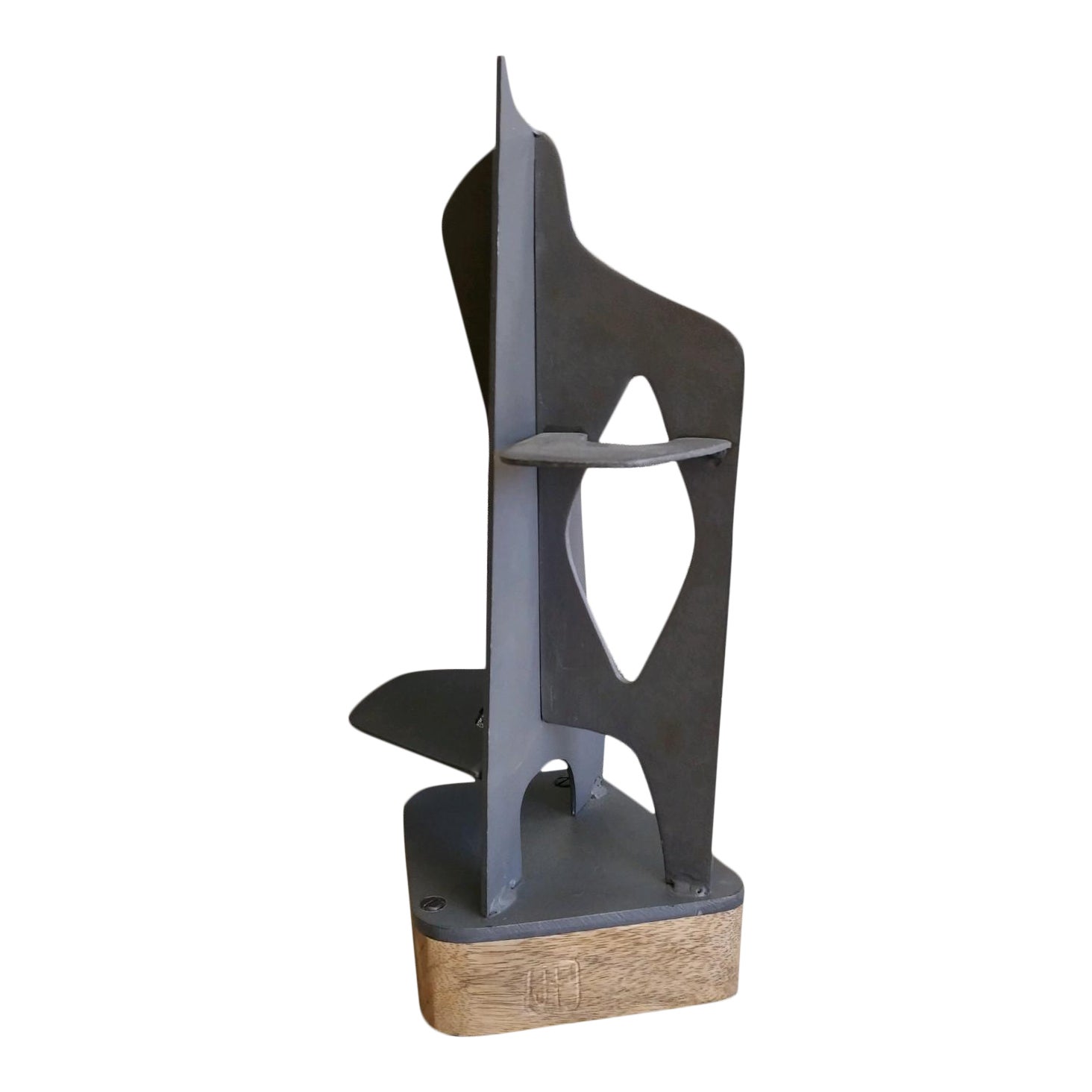 Modernist Metal Sculpture Signed Jp Chairish