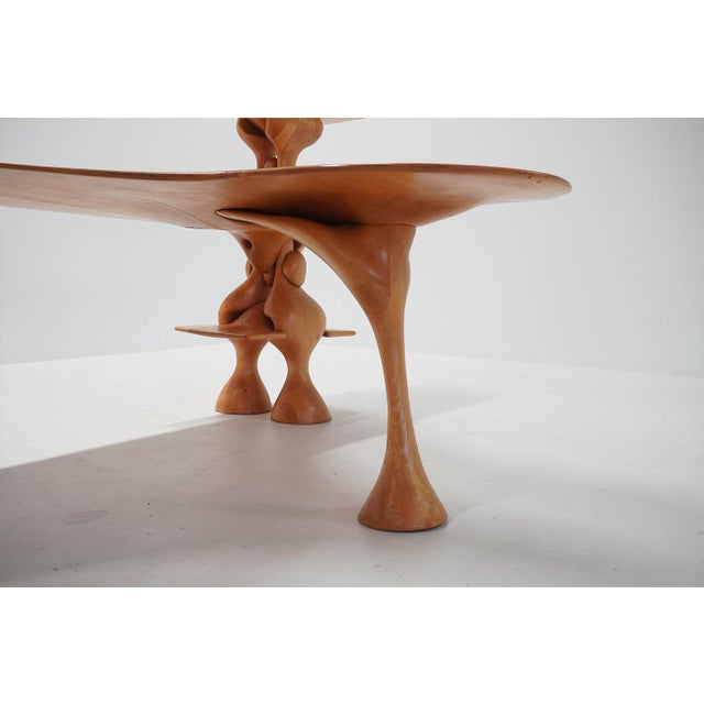 Tan Studio Furniture Wood Bookcase in the style of Wendell Castle, 1970s For Sale - Image 8 of 18