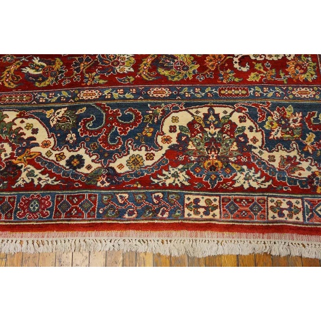 Mid 20th Century Splendid Black, Blue and Red Color With Medallion Pattern Vintage Bakhtiari Rug For Sale - Image 5 of 8
