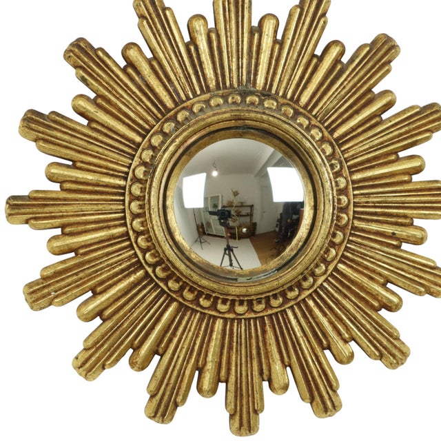 Vintage Gilt Sunburst Mirror, 1960s For Sale - Image 12 of 14