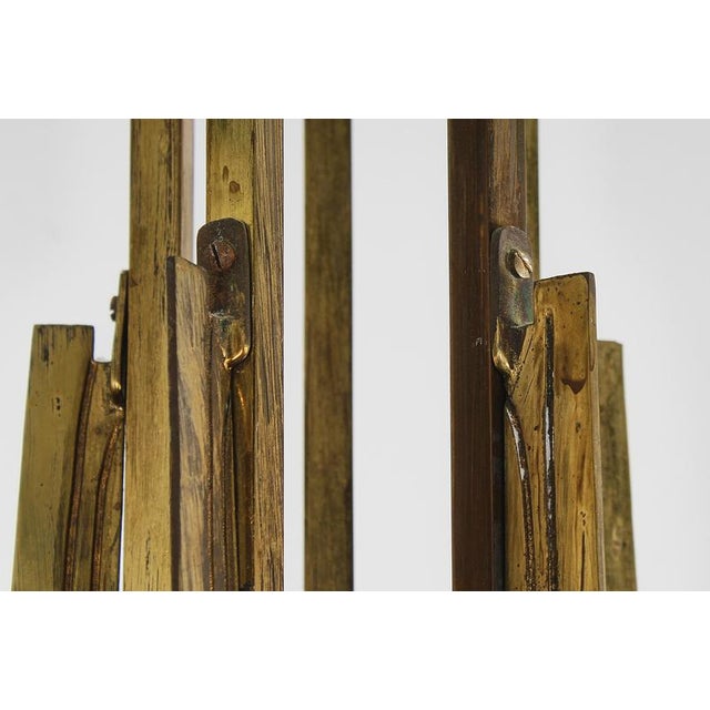 Art Nouveau Liberty Style Brass and Glass Chandelier Late Xix Sec Austria For Sale - Image 15 of 17