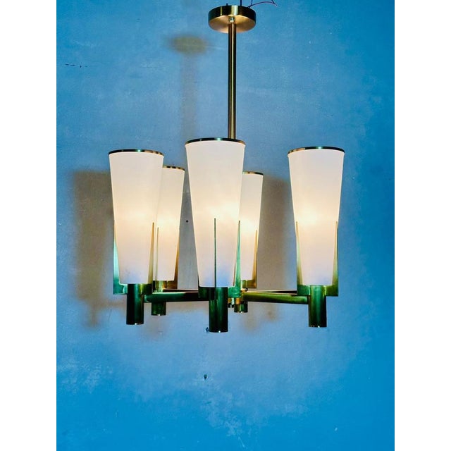 Mid-Century Modern Vintage Chandelier, 1960s For Sale - Image 3 of 9