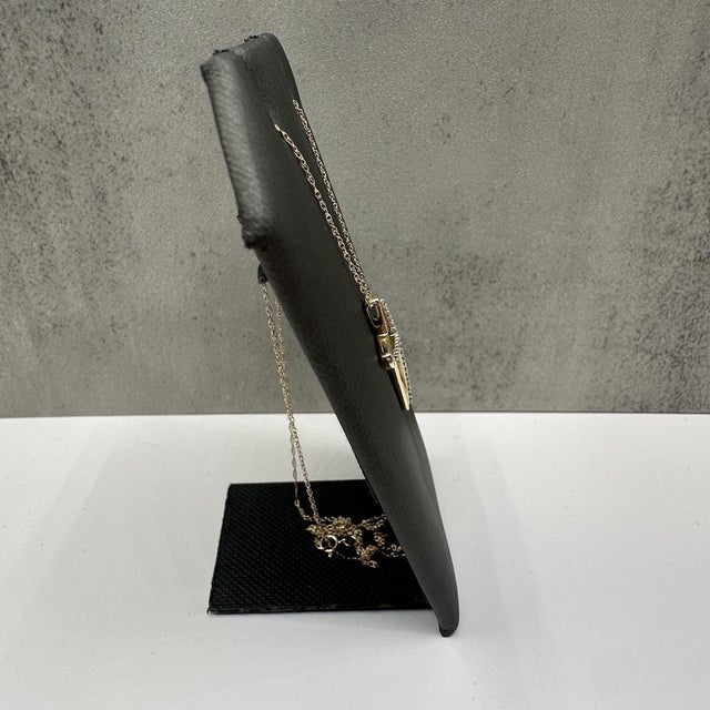 Contemporary Diamond Cross Necklace in 10kt Yellow Gold – 0.12ctw, 18in, New For Sale - Image 3 of 5