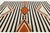 9x12 Modern Navajo-Inspired Geometric Wool Rug– Terracotta, Black & Cream For Sale - Image 9 of 11