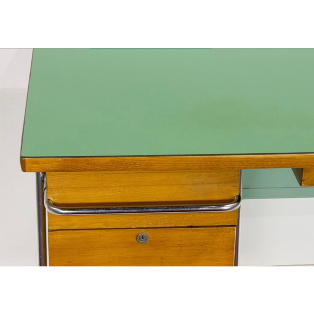 1960s Kem Weber Trimline for Heywood Wakefield Desk and Chair - Set of 2 For Sale - Image 9 of 12