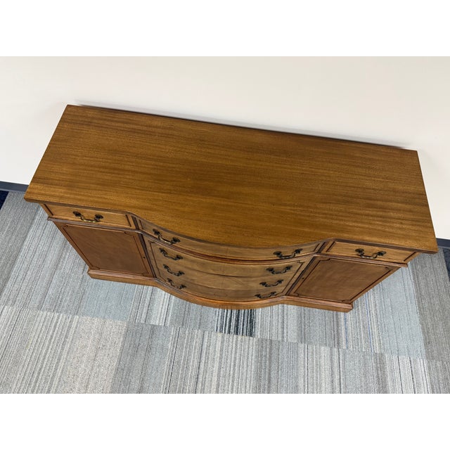 Tuscan Style Serpentine Buffet With Raised Panel Doors For Sale In Saint Louis - Image 6 of 9