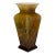 Art Glass Vase Amber Oval Pattern For Sale