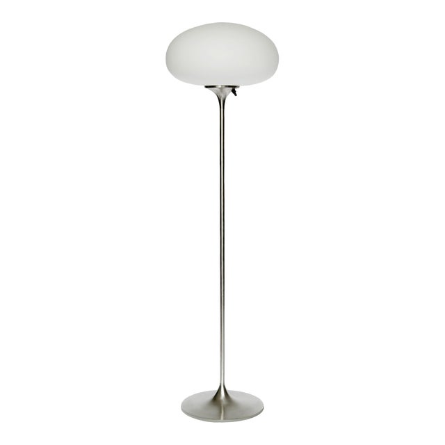 Stemlite Floor Lamp by Designline in Brushed Chrome -Mid Century Retro Style For Sale