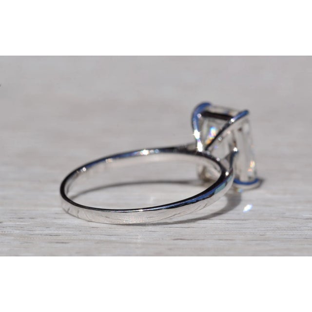 Metal The Artemisa: Ladies Signed White Gold 3CT Moissanite Engagement Ring For Sale - Image 7 of 11