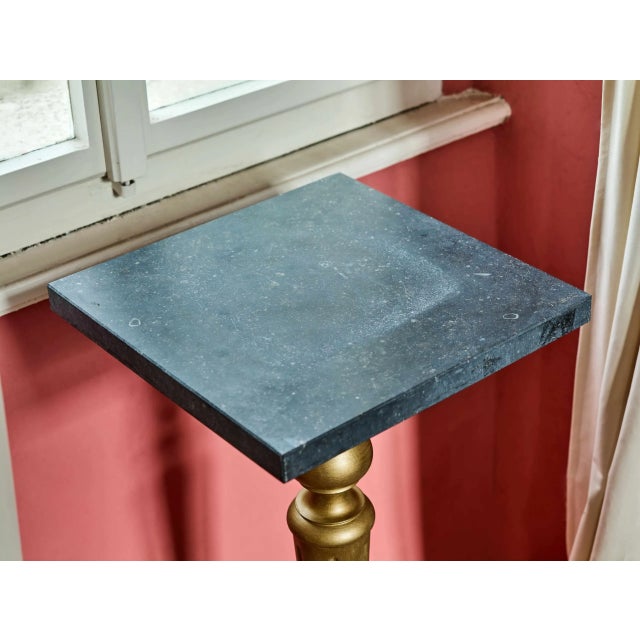 Pedestal with Marble Top For Sale - Image 6 of 8