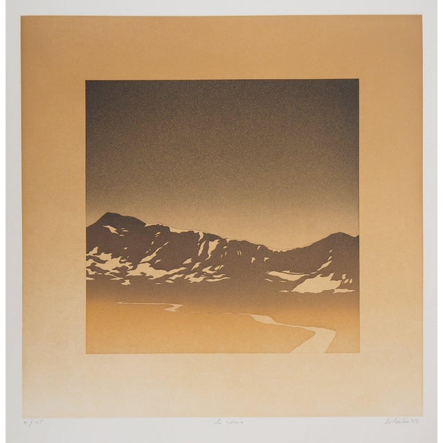 Jean Solombre, The Summit, 1979, Original Etching For Sale - Image 4 of 10
