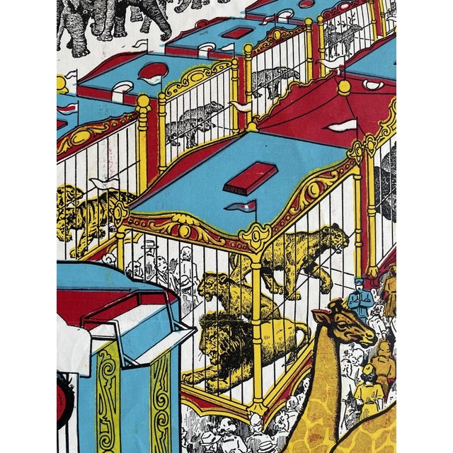 Yellow Vintage Great American Circus Poster by the Enquirer Printing Cincinnati 21x28” For Sale - Image 8 of 10